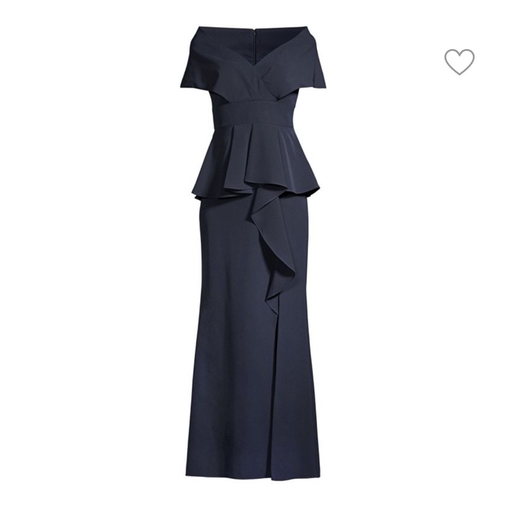 Size 16-Aidan Mattox Strapless Midnight Blue Dress